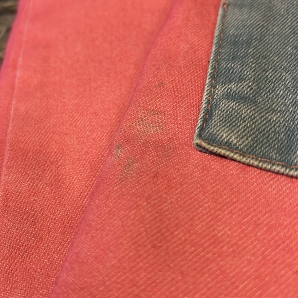 The RAGGED Priest Jeans Pink/Rose Color-block StraightLeg Denim FREE PEOPLE Sz30 - Picture 13 of 16